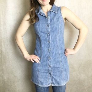 🦊 Vintage 1990s Gap Button Down Jean Dress